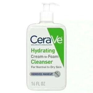 NWT CeraVe Cream-to-Foam Makeup Remover and Face Wash - Fragrance Free